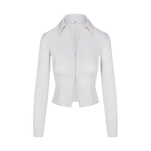 Khy Poplin Collared Zip Long Sleeves Shirt - XS - Picture 1 of 4
